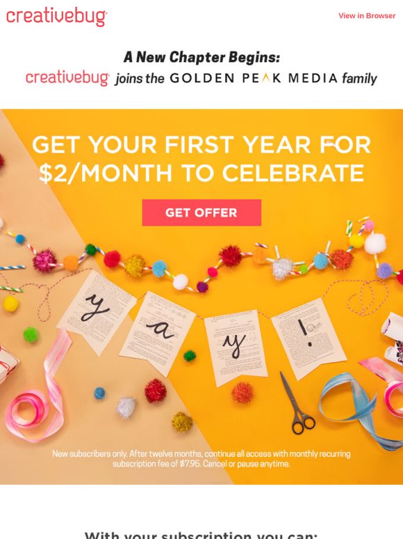 Our Best Offer is Back - Only $2/Month