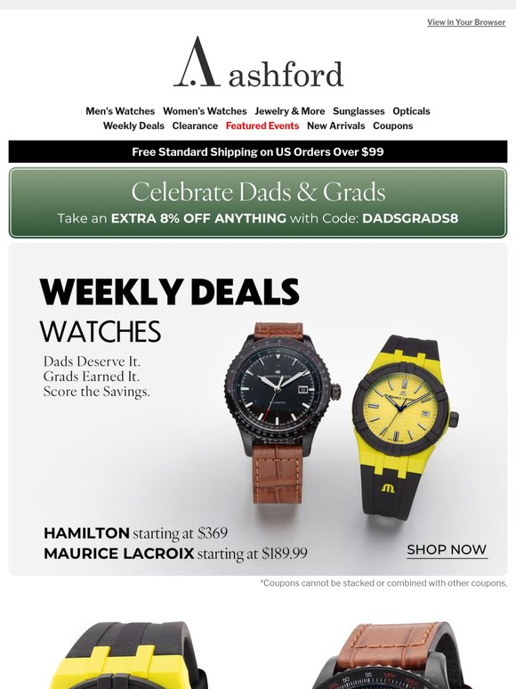 Weekly Deals on Watches – Can't Miss Gifts for Father’s Day!