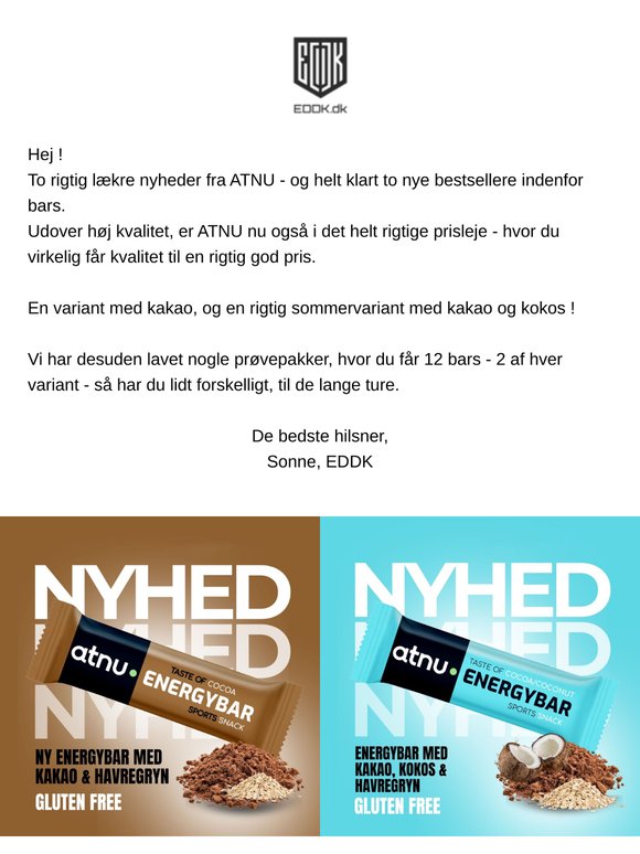 🥥🍫 To lækre bar-nyheder fra ATNU - og til rigtig skarpe priser !