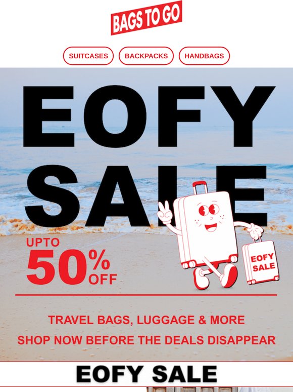 EOFY Deals Have Landed — Save Big on Luggage & Travel Essentials!