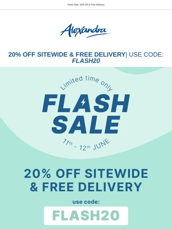 💥 Flash Sale Incoming: 20% Off AND Free Delivery 🚚
