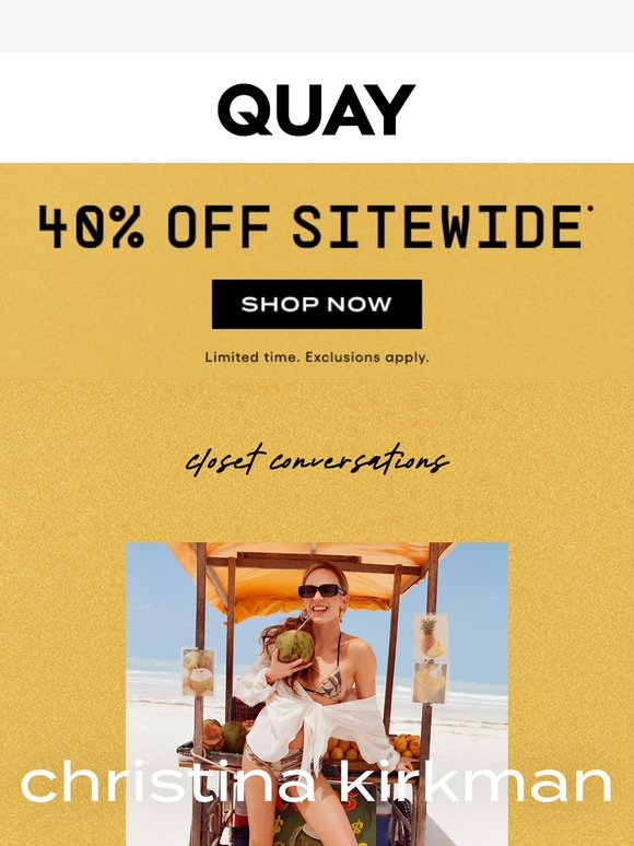 40% OFF SITEWIDE