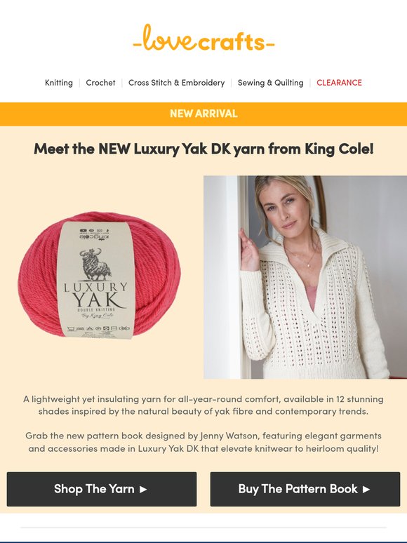 NEW Luxury Yak DK yarn from King Cole!