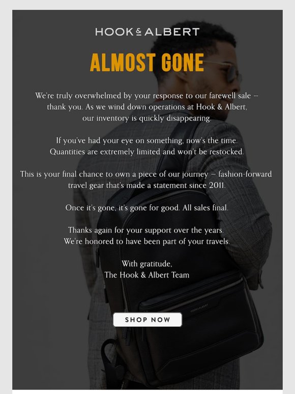 Final Call: Limited Inventory Left