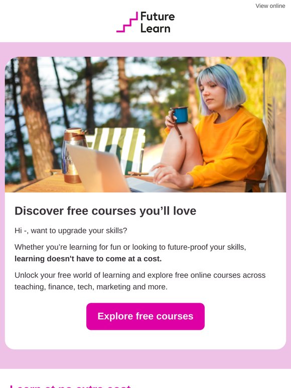 —, discover free courses you’ll love 💕