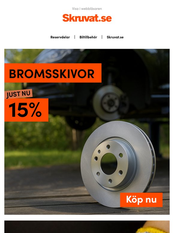 15% rabatt på alla bromsskivor!