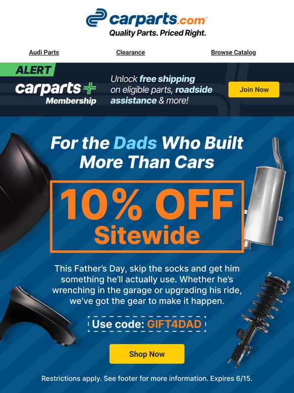 10% OFF Just in Time for Dad’s Day 💸