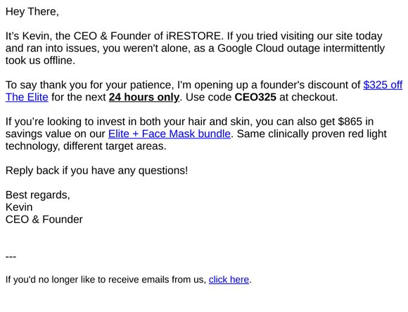 Message From CEO + Exclusive Discount