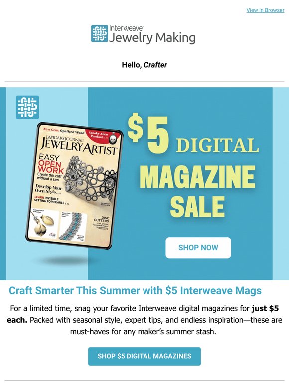 Sunshine + $5 Interweave Magazines = Happy Maker