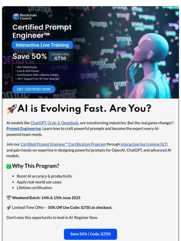 📅 Live Prompt Training – Only on 14–15 June!