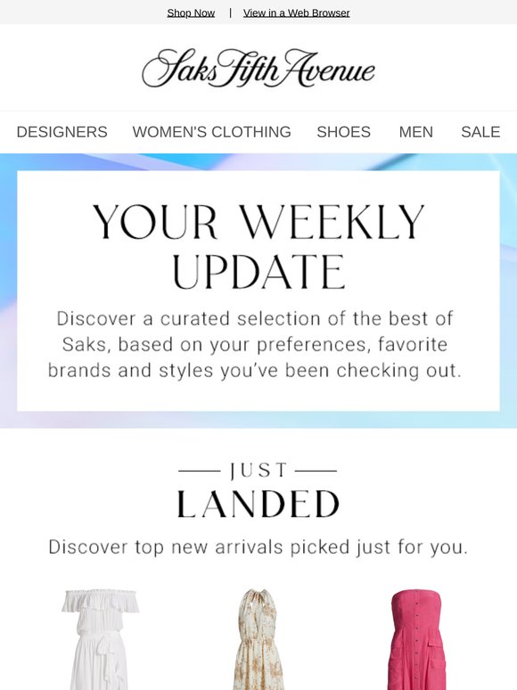 Here's your weekly update: new arrivals & more