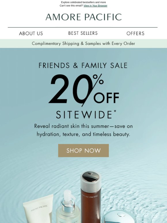 Don’t Miss 20% OFF Sitewide—Friends & Family Sale