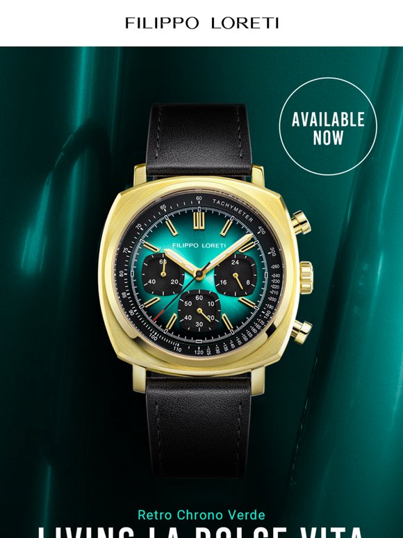 🚨 New Drop: Retro Chrono Verde! Live La Dolce Vita 🇮🇹