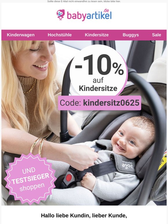 Entdecke die ADAC-Kindersitz Testsieger & 10% Extra-Rabatt