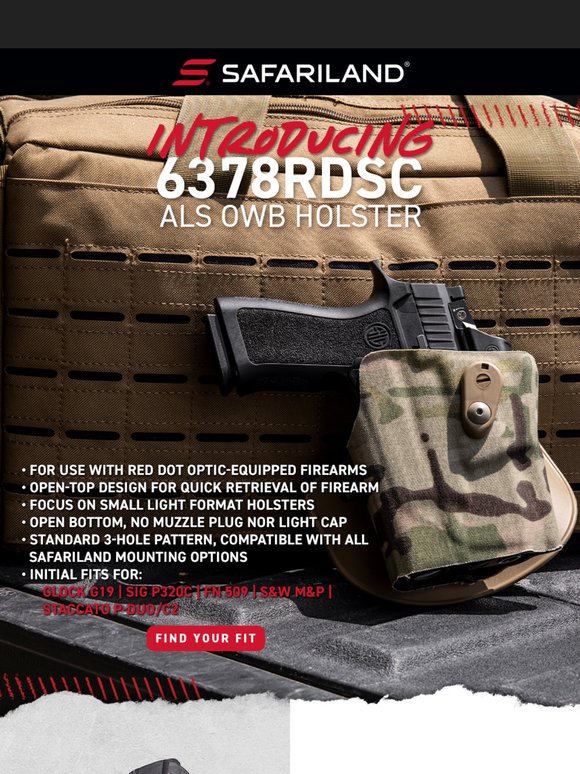 Safariland: Discover the 6378RDSC OWB Paddle Holster! | Milled