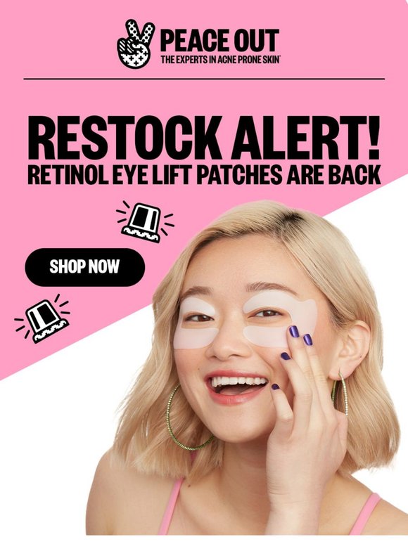 👀 Retinol Eye Lift Patches Are Back in Stock!