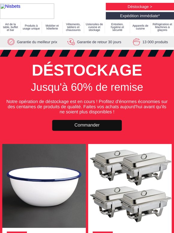 Économisez jusqu'à 60 % sur tous nos produits en déstockage !