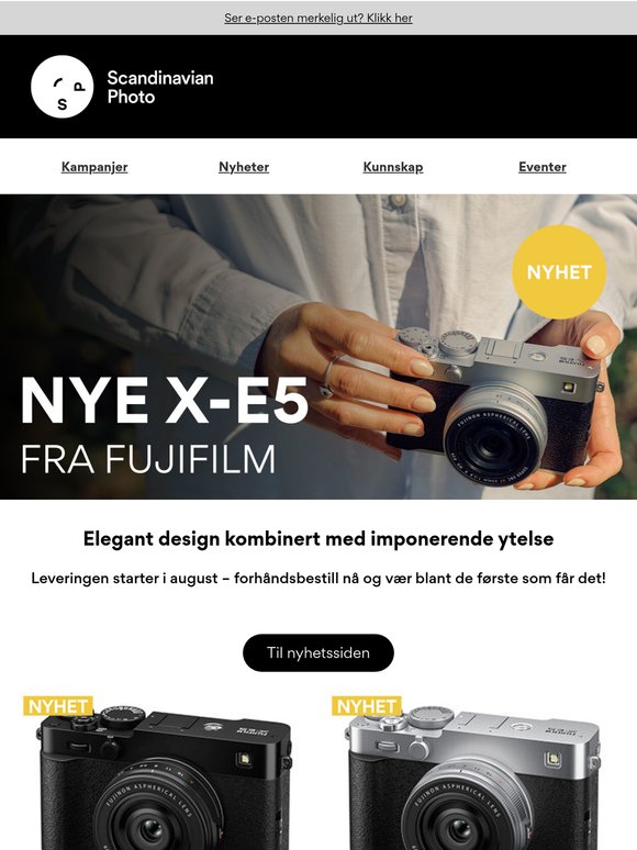 NYHET: Elegante X-E5 fra Fujifilm! 📸