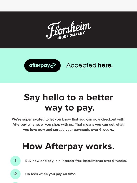 Did you know you can checkout with Afterpay? 💸
