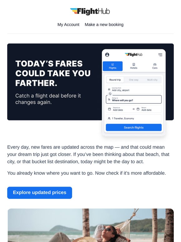 Fresh fares just landed. Where will you go?