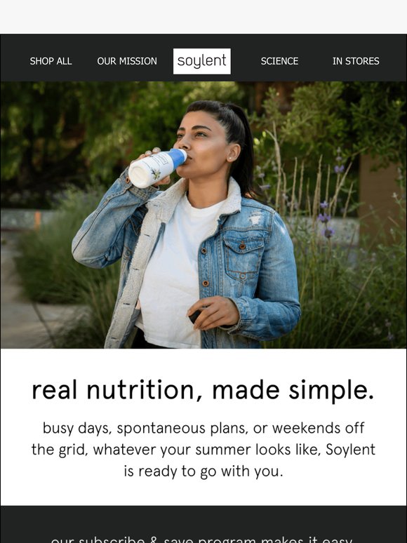 summer’s calling. take Soylent with you.
