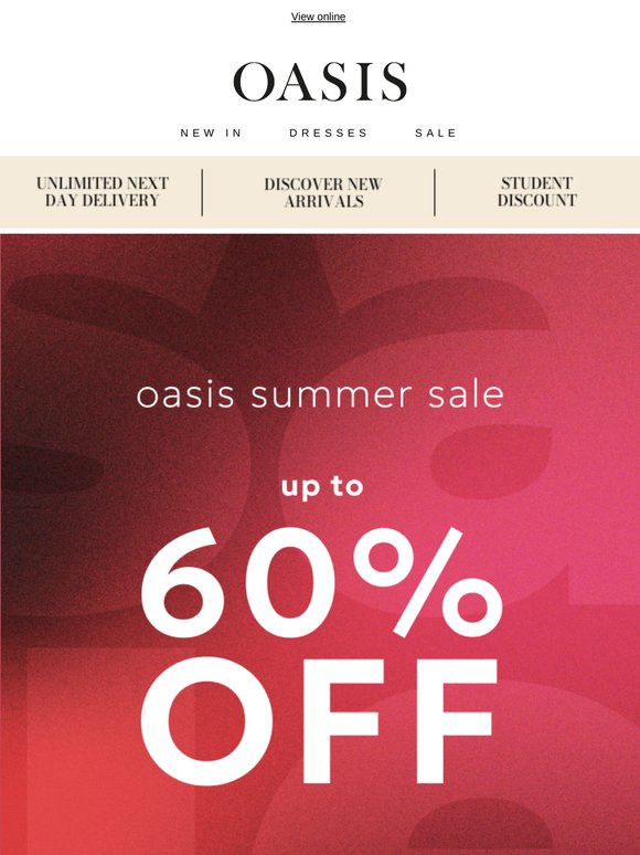OASIS SUMMER SALE