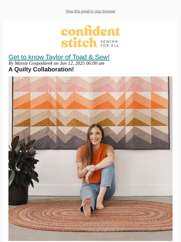 Get to know Taylor of Toad & Sew!
