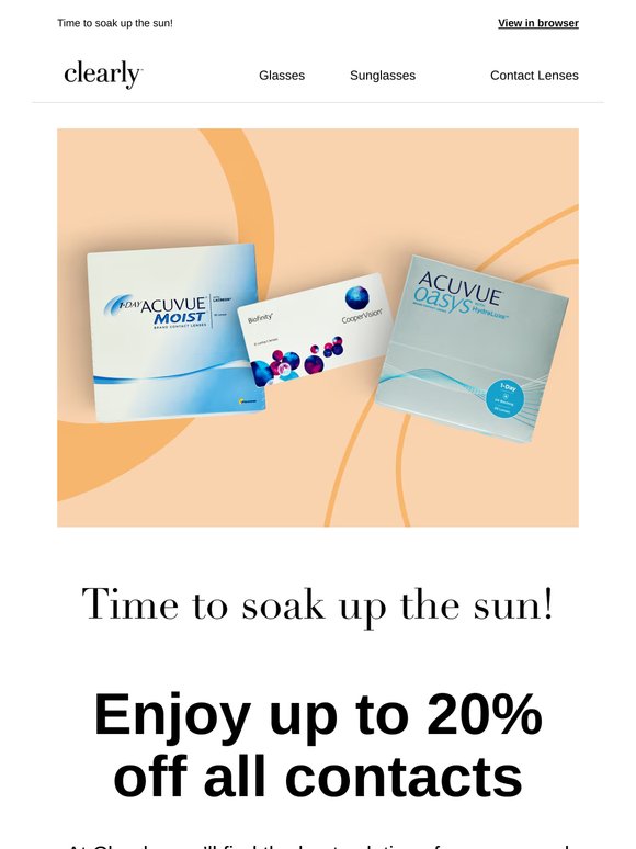 Up to 20% off contacts