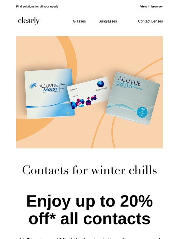 Up to 20% off contacts