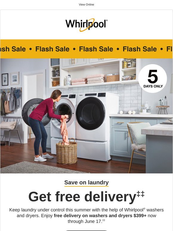 Free delivery + an upgraded laundry room ✅