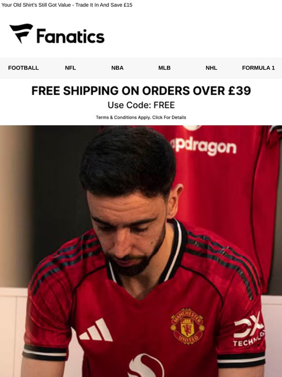 Save £15 On The New Man Utd Kit, Swap Your Old Shirt