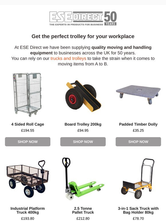 Top Trucks & Trolleys for Your Workplace