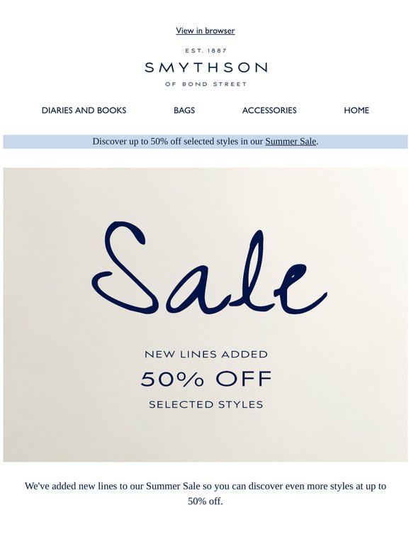 Sale: new lines added