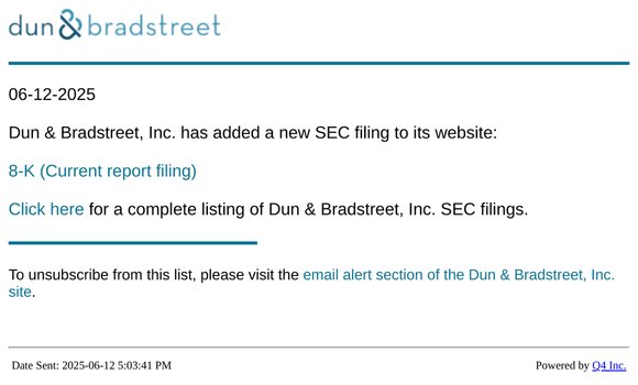Dun & Bradstreet, Inc. - 8-K (Current report filing) SEC Filing