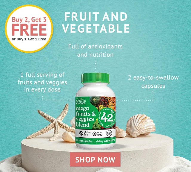 Mega Fruits & Veggies Blend - Full of Antioxidants & Nutrition - Buy 2, Get 3 or BOGO
