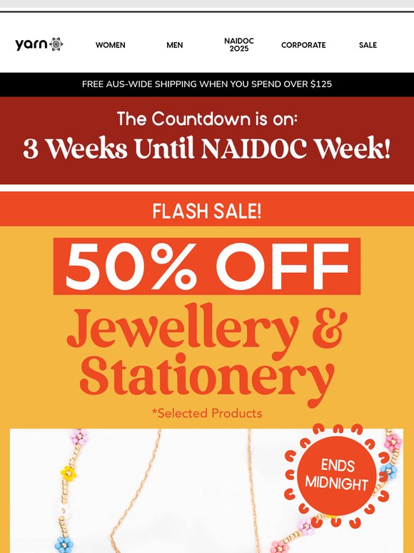 24hrs Only: 50% Off Jewellery & Stationery 😱