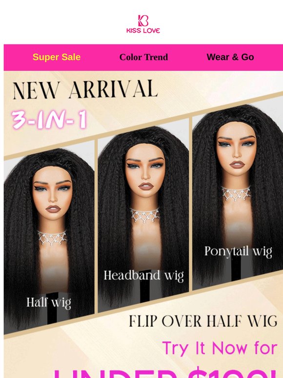 Why Pay More? Get 3 Styles In 1 Wig😃🤣😝