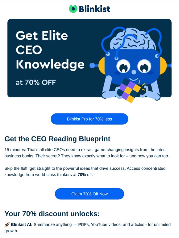 🎯 70% off: The 15-min CEO reading hack
