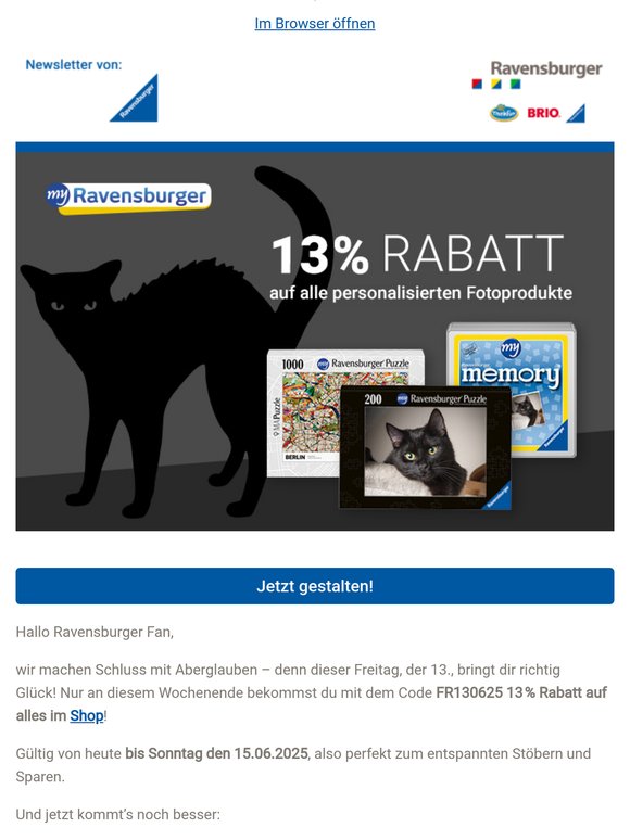 Schnapp dir dein Glück: Freitag der 13. Sale startet jetzt! 🐈‍⬛