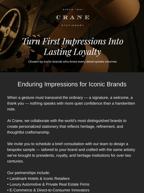 Crane Stationery: Put Your Brand on Paper — Beautifully