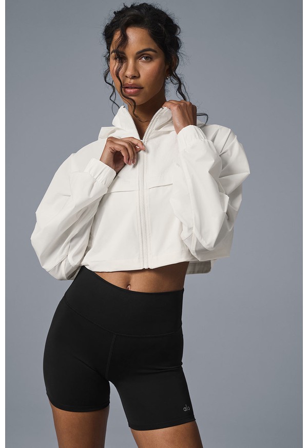 Cropped Playmaker Jacket - Ivory - Ivory / S