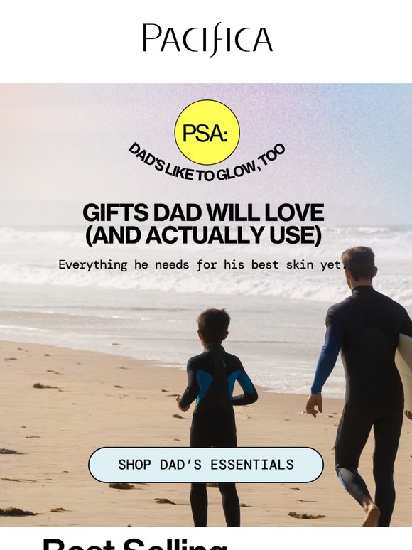 20% off bestselling skincare for dad!