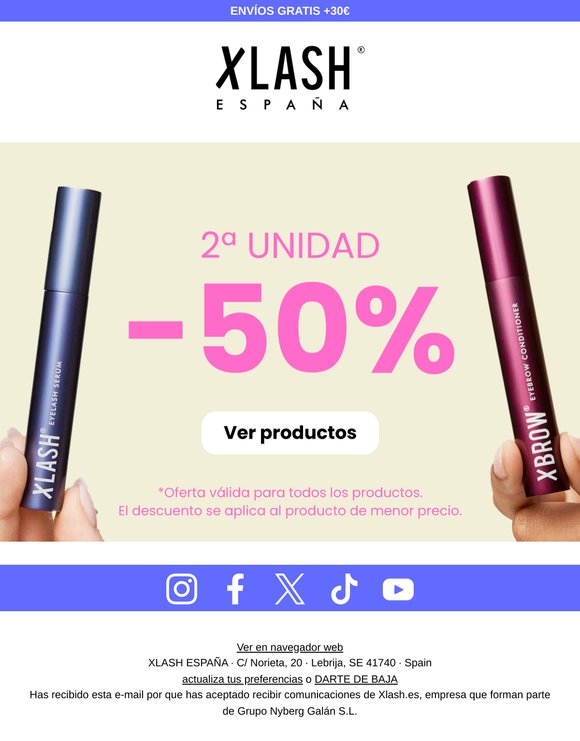 ¡Súper Oferta! ⚡ 2ª unidad al -50% Dto 💖