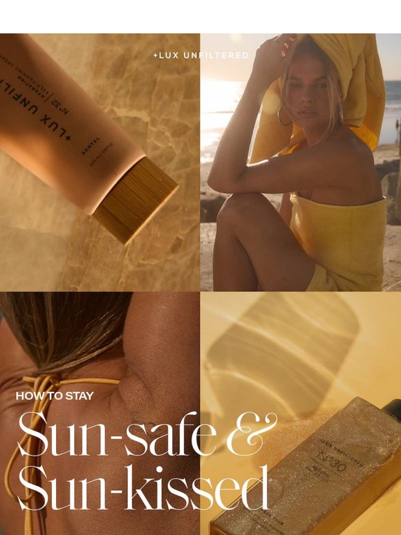 2 steps to being sun-kissed + protected.