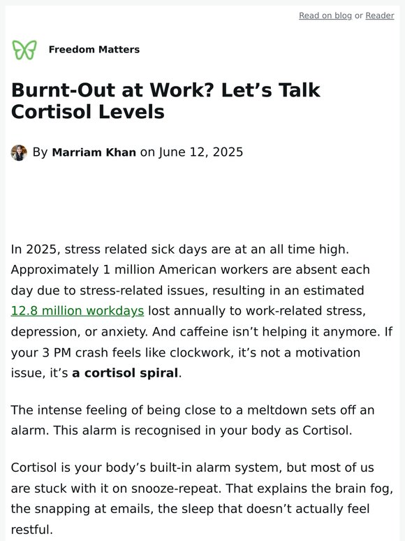 Burnt-Out at Work? Let’s Talk Cortisol Levels