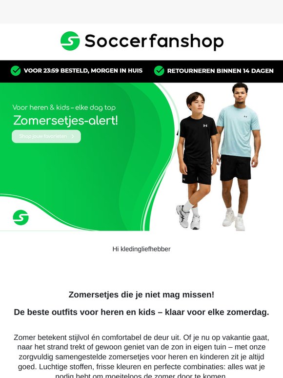 Zomersetjes Voor heren & kids – ☀️