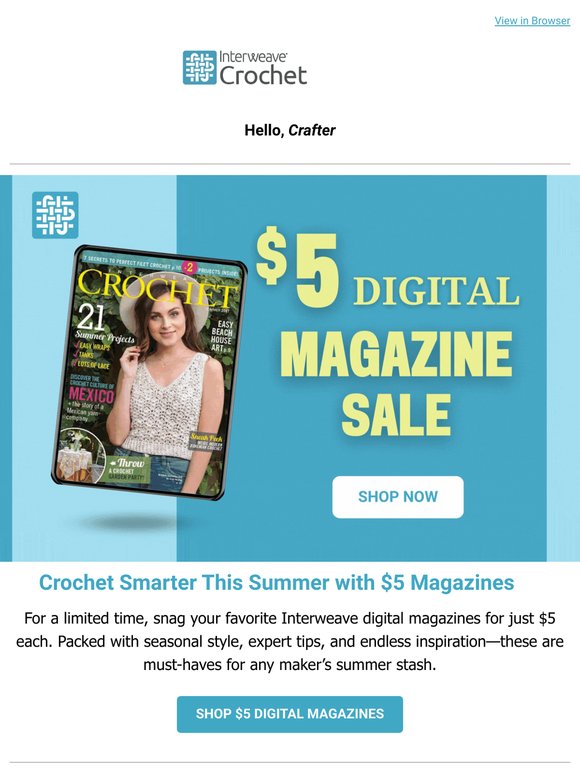 Too Hot to Miss—$5 Crochet Digital Magazines!