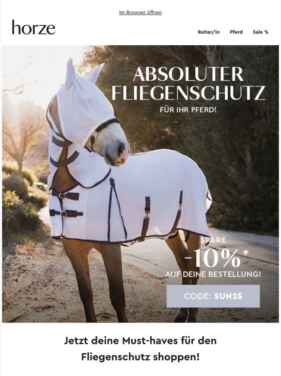 -10 % auf Fliegenschutz 🦟 Der Schutz, den dein Pferd verdient 🐴