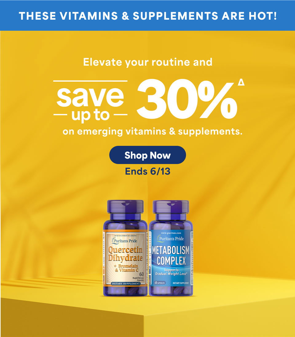 Save up to 30%Δ on emerging vitamins and supplements. Shop now. Ends 6/13/2025.