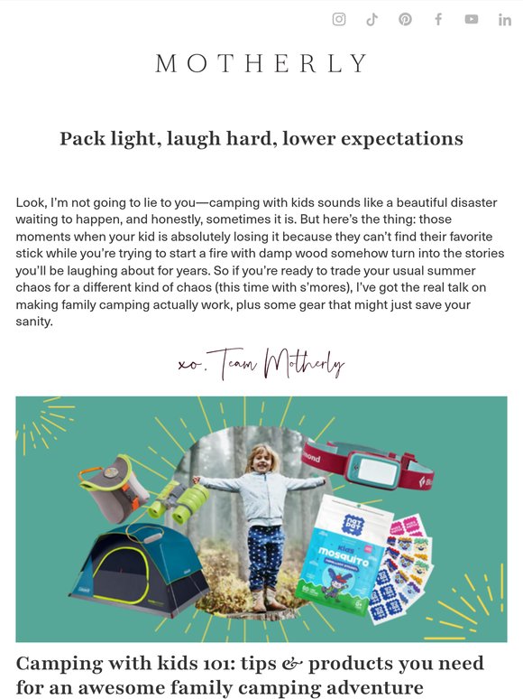 Your family camping starter pack  🏕